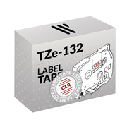 Brother TZe-132 Rouge/Transparent Ruban pour Étiqueteuse Compatible
