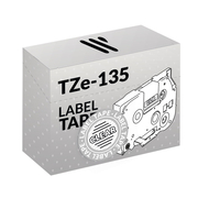 Brother TZe-135 Blanc/Transparent Ruban pour Étiqueteuse Compatible