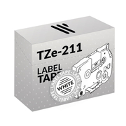 Brother TZe-211 Noir/Blanc Ruban pour Étiqueteuse Compatible