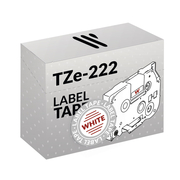 Brother TZe-222 Rouge/Blanc Ruban pour Étiqueteuse Compatible