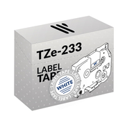 Brother TZe-233 Bleu/Blanc Ruban pour Étiqueteuse Compatible