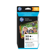 HP 303 Multicolore Photo Value Pack de 2 Cartouches d’Encre Originale