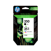 HP 350/351 Multicolore Pack Noir/Couleur de 2 Cartouches d’Encre Originale