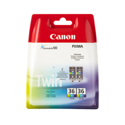 Canon CLI-36 Couleur Twin Pack Couleur de 2 Cartouches d’Encre Originale