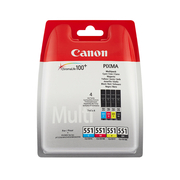 Canon CLI-551  Multipack de 4 Cartouches d’Encre Originale