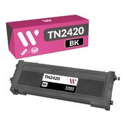 COMETE - TN2420 - 2 Toners Compatibles avec BROTHER TN-2420 - Noir - Marque  française