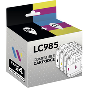 Compatible Brother LC985 Pack de 4 Cartouches d’Encre