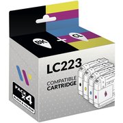 Compatible Brother LC223 Pack de 4 Cartouches d’Encre