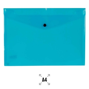 Liderpapel - Chemise à rabat A4 à fermeture par fermoir (bleu)
