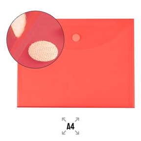 Liderpapel A4 Enveloppe à fermeture velcro (rouge)