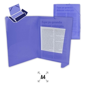 Liderpapel Chemise Plastique avec Élastiques A4 (Bleu)