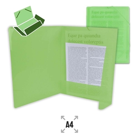 Liderpapel Chemise Plastique avec Élastiques A4 (Vert)