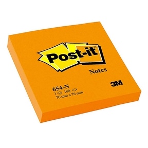 Post-it Notas Adhésif 76 x 76 mm (100 feuilles) (Orange)
