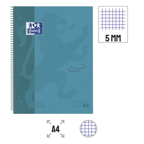 Carnet de notes Oxford A4 à couverture souple 5x5 mm (Denim)