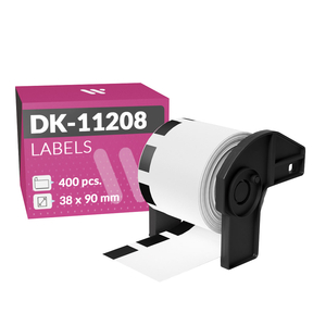 Brother DK-11208 Étiquettes Compatibles (38,0x90,0 mm – 400 Pcs.)