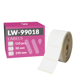 Dymo LW-99018 Étiquettes Compatibles (38,0x190,0 mm – 110 Pcs.)