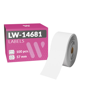 Dymo LW-14681 Étiquettes Compatibles pour CD/DVD (57,0 mm – 100 Pcs.)