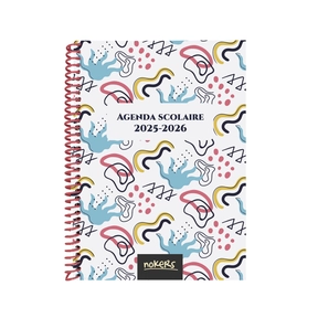 Agenda Nokers 25/26 Couverture Souple Collège et Lycée – Forms Splash
