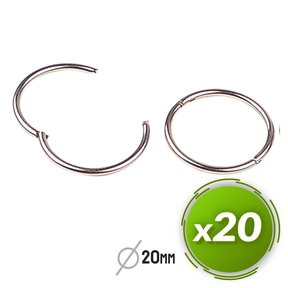 Anneaux à charnière nickelés Liderpapel en boîte