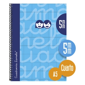 Lamela Cahier à Couverture Rigide Quart 5 mm