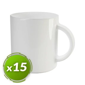 Tasse Sublimation Blanche (Pack 15 pcs.) Qualité AAA 250 ml PixColor