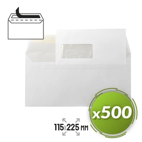 Liderpapel Enveloppe Américaine avec Fenêtre 115×225 mm 500 unités