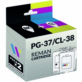 Compatible Canon PG-37/CL-38 Noir/Couleur Pack