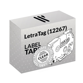 Compatible Dymo LetraTag (12267) Noir/Transparent
