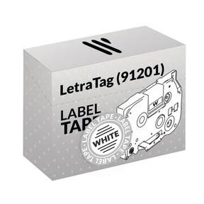 Compatible Dymo LetraTag (91201) Noir/Blanc