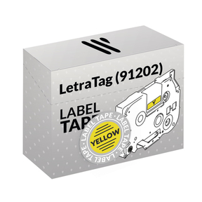 Compatible Dymo LetraTag (91202) Noir/Jaune