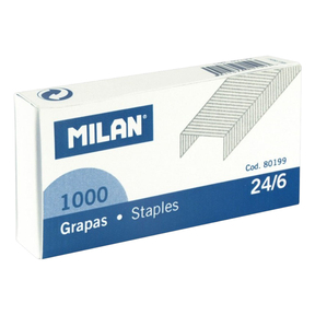 Milan Agrafes Galvanisées 24/6 (1.000 Agrafes)