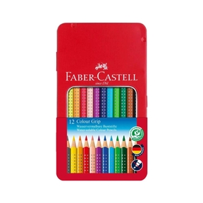 Faber-Castell Crayons de Couleur Grip (boîte métallique 12 Pc.)
