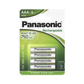 Panasonic AAA 750 mAh Rechargeable (4 Und.)