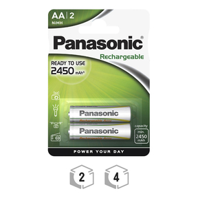 Panasonic AA 2.450 mAh Rechargeable 