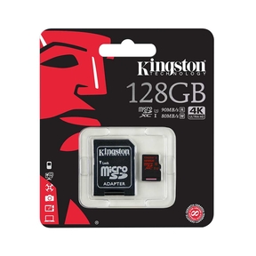 Kingston microSDXC (avec adaptateur) - 128GB U3