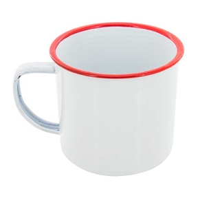 Tasse pour Sérigraphie Métal 350 ml (Rouge)