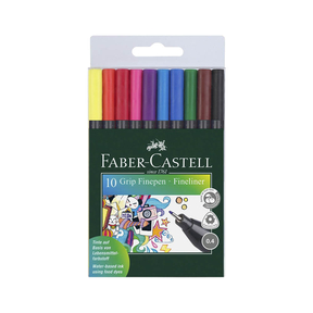 Faber-Castell Grip Finepen (Boîte de 10 pièces)