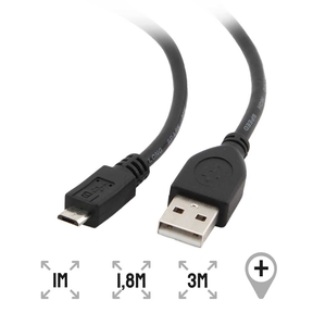 Câble USB à microUSB Noir