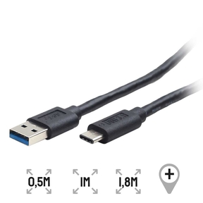 Câble USB 3.0 à Type C Noir