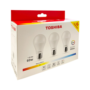 Toshiba LED E27 8.5W Chaud (3000K) (3 Unités)