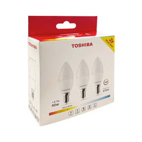 Toshiba LED Vela E14 4.7W Chaud (3000K) (3 Unités)