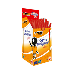 BIC Cristal Original Fine (Sac 50 Pcs.) (Rouge)