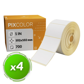 PixColor Desk Labels 102x102 Etiquettes thermiques (Pack 4)
