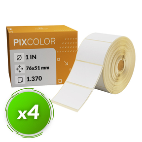 PixColor Desk Labels 76x51 Transfert thermique (Pack 4)