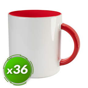 PixColor Tasse à Sublimation Rouge - Qualité Premium AAA (Pack 36)