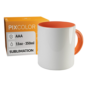 PixColor Tasse à Sublimation Orange - Qualité Premium AAA