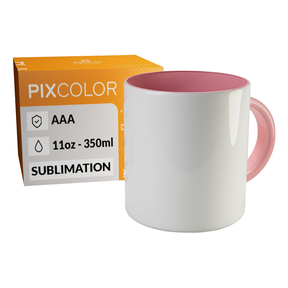 PixColor Tasse à Sublimation Rose - Qualité Premium AAA
