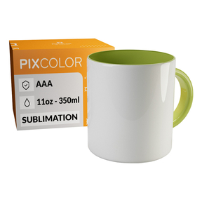PixColor Tasse à Sublimation Vert Clair - Qualité Premium AAA