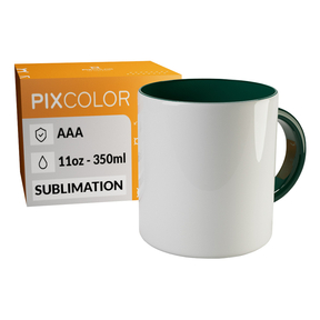 PixColor Tasse à Sublimation Green - Qualité Premium AAA
