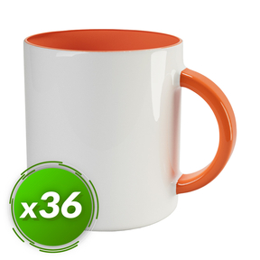 PixColor Tasse à Sublimation Orange - Qualité Premium AAA (Pack 36)